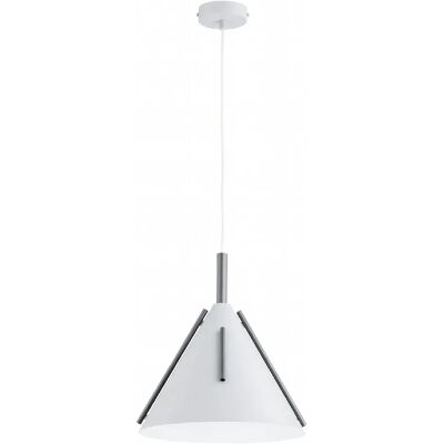 Suspension moderne cône blanc/gris E27 15W FALKO Alfa - Publicité Suspension moderne cône blanc/gris E27 15W FALKO Alfa - Publicité