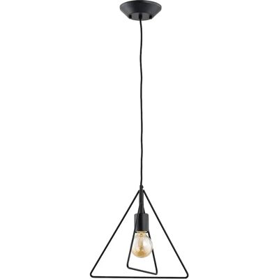 Alfa Suspension noire minimaliste triangles E27 15W CARVI - Publicité Alfa Suspension noire minimaliste triangles E27 15W CARVI - Publicité