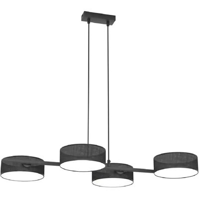 Emibig Suspension 4 abat-jour ronds - Noir - Publicité Emibig Suspension 4 abat-jour ronds - Noir - Publicité