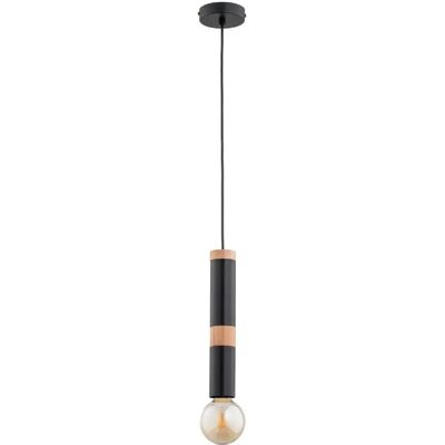 Suspension tube industrielle noire bois E27 Alfa Akord - Publicité Suspension tube industrielle noire bois E27 Alfa Akord - Publicité