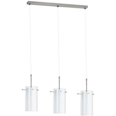Suspension blanche triple verre cylindre E27 Alfa Bolt - Publicité Suspension blanche triple verre cylindre E27 Alfa Bolt - Publicité