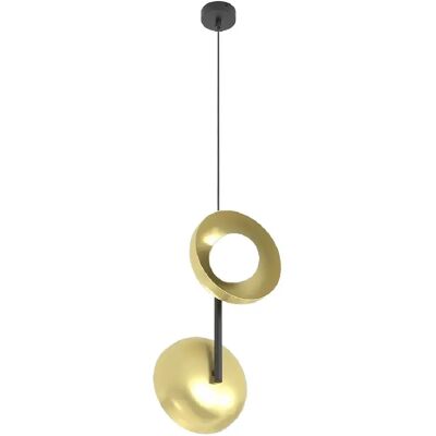 Suspension loft noire/dorée, 2 bols 2xG9 VANILA Emibig - Publicité Suspension loft noire/dorée, 2 bols 2xG9 VANILA Emibig - Publicité