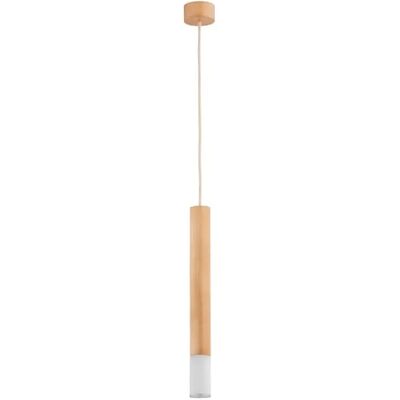 Suspension tube bois clair/blanc Alfa Adori E14 110cm - Publicité Suspension tube bois clair/blanc Alfa Adori E14 110cm - Publicité
