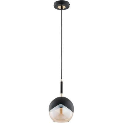 Suspension minimaliste Prada noire/or E27 Alfa Ø15cm - Publicité Suspension minimaliste Prada noire/or E27 Alfa Ø15cm - Publicité