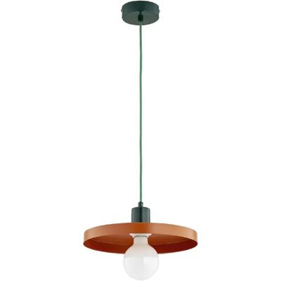 Alfa Suspension minimaliste orange-vert disque E27 15W LITO - Publicité Alfa Suspension minimaliste orange-vert disque E27 15W LITO - Publicité