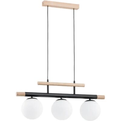 Suspension loft TRENDY 3 globes verre blanc E14 Alfa - Publicité Suspension loft TRENDY 3 globes verre blanc E14 Alfa - Publicité