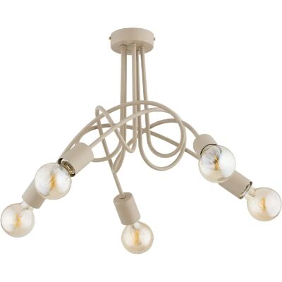 Plafonnier beige décoratif bras entremêlés 5xE27 TANGO Alfa - Publicité Plafonnier beige décoratif bras entremêlés 5xE27 TANGO Alfa - Publicité