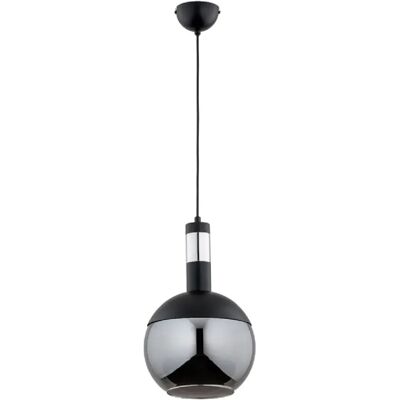 Suspension noire boule verre métal Bolso Ø25 E27 Alfa - Publicité Suspension noire boule verre métal Bolso Ø25 E27 Alfa - Publicité