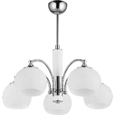 Suspension moderne verre blanc/chrome 5xE27 Jupiter LARGO - Publicité Suspension moderne verre blanc/chrome 5xE27 Jupiter LARGO - Publicité