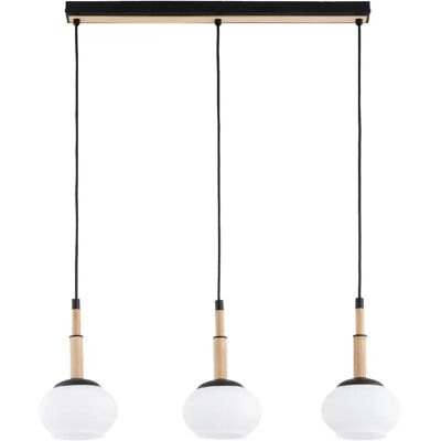 Suspension scandinave noir/blanc bois 3xE14 Alfa CERES - Publicité Suspension scandinave noir/blanc bois 3xE14 Alfa CERES - Publicité