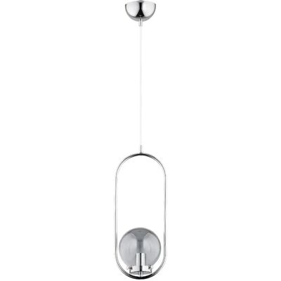 Suspension Alfa OVAL chromée verre 1xE14 40W IP20 80cm - Publicité Suspension Alfa OVAL chromée verre 1xE14 40W IP20 80cm - Publicité
