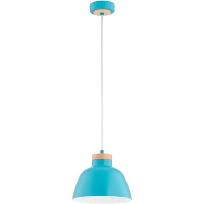 Suspension scandinave bleue bois Lorien Ø23 E27 Alfa - Publicité Suspension scandinave bleue bois Lorien Ø23 E27 Alfa - Publicité