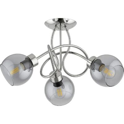 Plafonnier moderne argent/graphite 3xE27 HOSSA Alfa - Publicité Plafonnier moderne argent/graphite 3xE27 HOSSA Alfa - Publicité