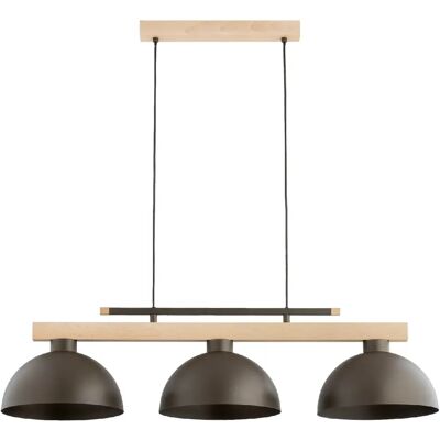 Suspension scandinave bois brun 3xE27 LED VERTA Alfa - Publicité Suspension scandinave bois brun 3xE27 LED VERTA Alfa - Publicité