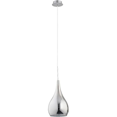 Suspension Alfa Sonia chrome verre E27 60W réglable - Publicité Suspension Alfa Sonia chrome verre E27 60W réglable - Publicité