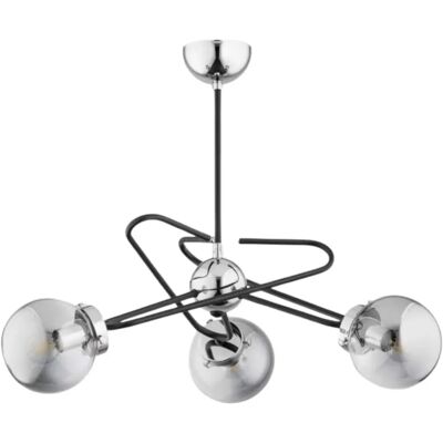 Plafonnier 3 lumières SAGITO noir/chrome Alfa 27603 - Publicité Plafonnier 3 lumières SAGITO noir/chrome Alfa 27603 - Publicité