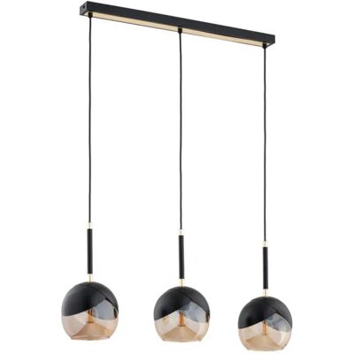 Suspension linéaire noire 3 globes E27 Miltona Alfa - Publicité Suspension linéaire noire 3 globes E27 Miltona Alfa - Publicité