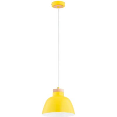 Suspension scandinave jaune bois Lorien E27 Ø23 Alfa - Publicité Suspension scandinave jaune bois Lorien E27 Ø23 Alfa - Publicité