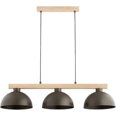 Suspension scandinave bois clair brun 3xE27 VERTA Alfa - Publicité Suspension scandinave bois clair brun 3xE27 VERTA Alfa - Publicité
