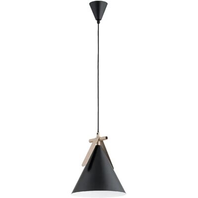 Suspension déco cône noir/beige E27 15W Alfa Felix - Publicité Suspension déco cône noir/beige E27 15W Alfa Felix - Publicité