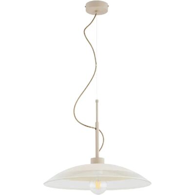 Suspension moderne beige abat-jour E27 15W NERI Alfa - Publicité Suspension moderne beige abat-jour E27 15W NERI Alfa - Publicité