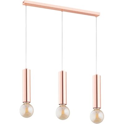 Suspension moderne tubes cuivre 3xE27 15W Jazz Alfa - Publicité Suspension moderne tubes cuivre 3xE27 15W Jazz Alfa - Publicité