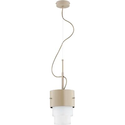 Suspension moderne beige/blanc 1xE27 15W Tri-Star Alfa - Publicité Suspension moderne beige/blanc 1xE27 15W Tri-Star Alfa - Publicité