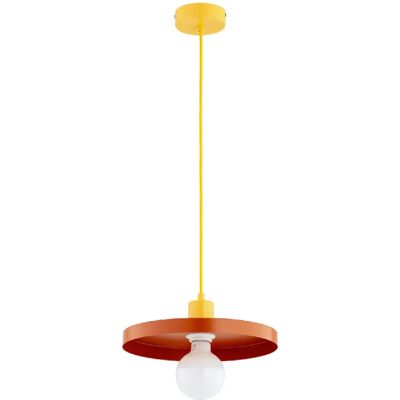 Suspension minimaliste jaune/orange E27 15W LITO Alfa - Publicité Suspension minimaliste jaune/orange E27 15W LITO Alfa - Publicité