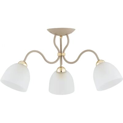Plafonnier classique beige/blanc/or ARIEL Alfa 3xE27 - Publicité Plafonnier classique beige/blanc/or ARIEL Alfa 3xE27 - Publicité