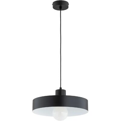 Suspension minimaliste métal noir/blanc E27 Nevera Alfa - Publicité Suspension minimaliste métal noir/blanc E27 Nevera Alfa - Publicité