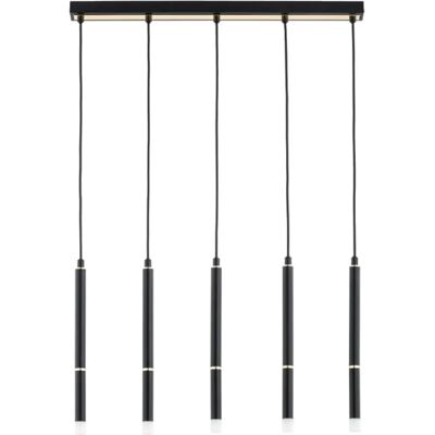 Alfa Suspension linéaire moderne 5 tubes G9 noir/or DERANY - Publicité Alfa Suspension linéaire moderne 5 tubes G9 noir/or DERANY - Publicité