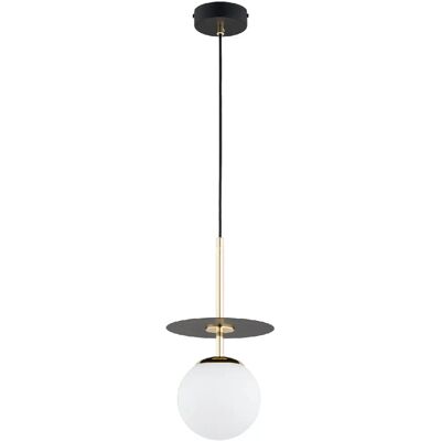 Alfa Suspension déco noir/or boule blanche E14 10W QEENCY - Publicité Alfa Suspension déco noir/or boule blanche E14 10W QEENCY - Publicité
