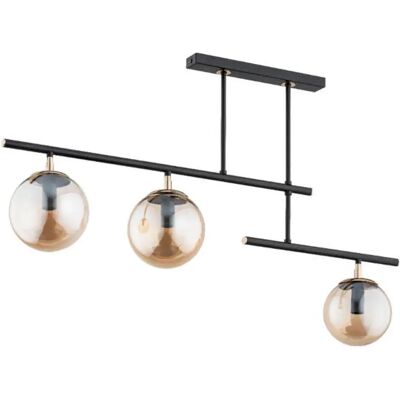 Plafonnier indus noir 3 globes or NOSCA Alfa 55cm E14 - Publicité Plafonnier indus noir 3 globes or NOSCA Alfa 55cm E14 - Publicité
