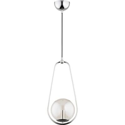 Suspension chrome sphère verre salon E14 10W Alfa - Publicité Suspension chrome sphère verre salon E14 10W Alfa - Publicité
