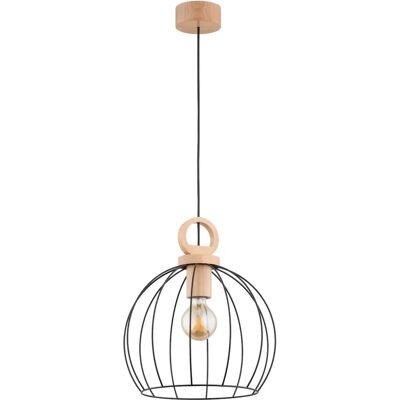 Suspension scandinave noir bois, cage E27 Alfa AVATAR - Publicité Suspension scandinave noir bois, cage E27 Alfa AVATAR - Publicité