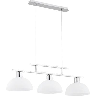 Alfa Suspension moderne blanc/argent 3 hémisphères 3xE27 ETIUDA - Publicité Alfa Suspension moderne blanc/argent 3 hémisphères 3xE27 ETIUDA - Publicité