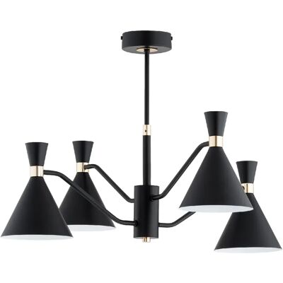 Plafonnier déco métal SILVA Alfa noir/or 4xGU10 cônes - Publicité Plafonnier déco métal SILVA Alfa noir/or 4xGU10 cônes - Publicité