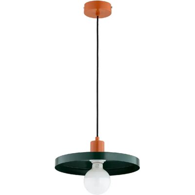 Suspension LITO Alfa design métal vert-orange E27 15W - Publicité Suspension LITO Alfa design métal vert-orange E27 15W - Publicité