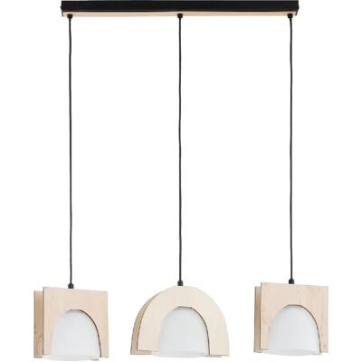 Suspension scandinave bois clair/noir 3xE27 FERIO Alfa - Publicité Suspension scandinave bois clair/noir 3xE27 FERIO Alfa - Publicité