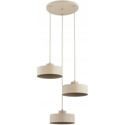 Suspension métal beige, rosace ronde 3xE27 Selia Alfa - Publicité Suspension métal beige, rosace ronde 3xE27 Selia Alfa - Publicité