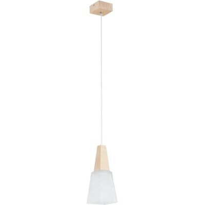 Alfa Suspension scandinave blanche bois 1xE27 15W TOTI - Publicité Alfa Suspension scandinave blanche bois 1xE27 15W TOTI - Publicité