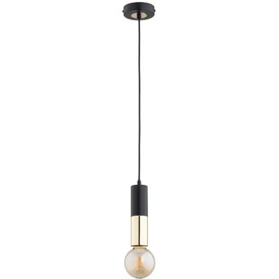 Suspension Alfa Bolid minimaliste noir/or métal E27 15W - Publicité Suspension Alfa Bolid minimaliste noir/or métal E27 15W - Publicité