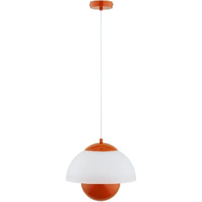 Suspension minimaliste orange/blanc E27 15W Setna Alfa - Publicité Suspension minimaliste orange/blanc E27 15W Setna Alfa - Publicité