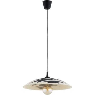 Suspension moderne noir/beige motif 1xE27 15W ARMI Alfa - Publicité Suspension moderne noir/beige motif 1xE27 15W ARMI Alfa - Publicité