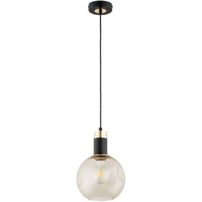 Suspension ADEL noire/or globe verre Ø20 E27 15W Alfa - Publicité Suspension ADEL noire/or globe verre Ø20 E27 15W Alfa - Publicité
