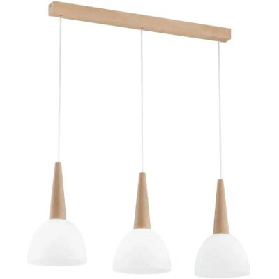 Suspension triple BERA Alfa bois clair, 3xE27 blanc - Publicité Suspension triple BERA Alfa bois clair, 3xE27 blanc - Publicité