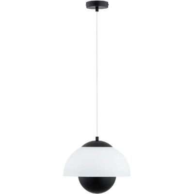 Suspension minimaliste métal noir/blanc E27 SETNA Alfa - Publicité Suspension minimaliste métal noir/blanc E27 SETNA Alfa - Publicité