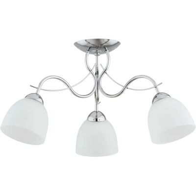 Plafonnier ARINA Alfa chromé, verre blanc 3xE27 15W - Publicité Plafonnier ARINA Alfa chromé, verre blanc 3xE27 15W - Publicité