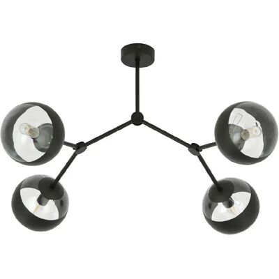 Plafonnier Emibig SPACE noir verre 4xE14 dimmable 80cm - Publicité Plafonnier Emibig SPACE noir verre 4xE14 dimmable 80cm - Publicité