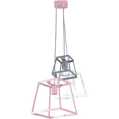 Lustre moderne multicolore rose 3xE27 Kaja TEDY K-4130 - Publicité Lustre moderne multicolore rose 3xE27 Kaja TEDY K-4130 - Publicité